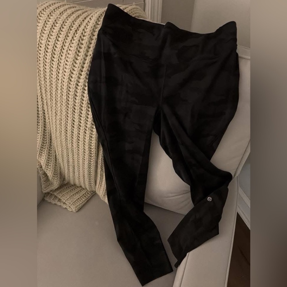 Lululemon Black Camouflage Leggings